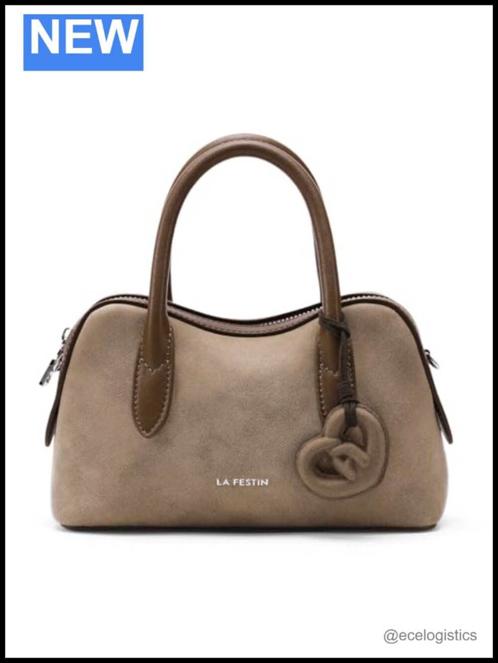 Genuine Leather Top Handle Mini Crossbody Bag Detachable Chain
